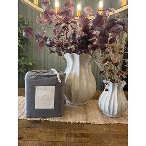 Queen 100% Linen Sheet Set Dark Gray - Casaluna NEW